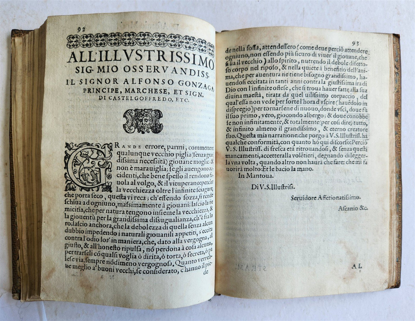 1585 DELLE NOVELLE di ASCANIO DE' MORI DA CENO antique in ITALIAN 16th century