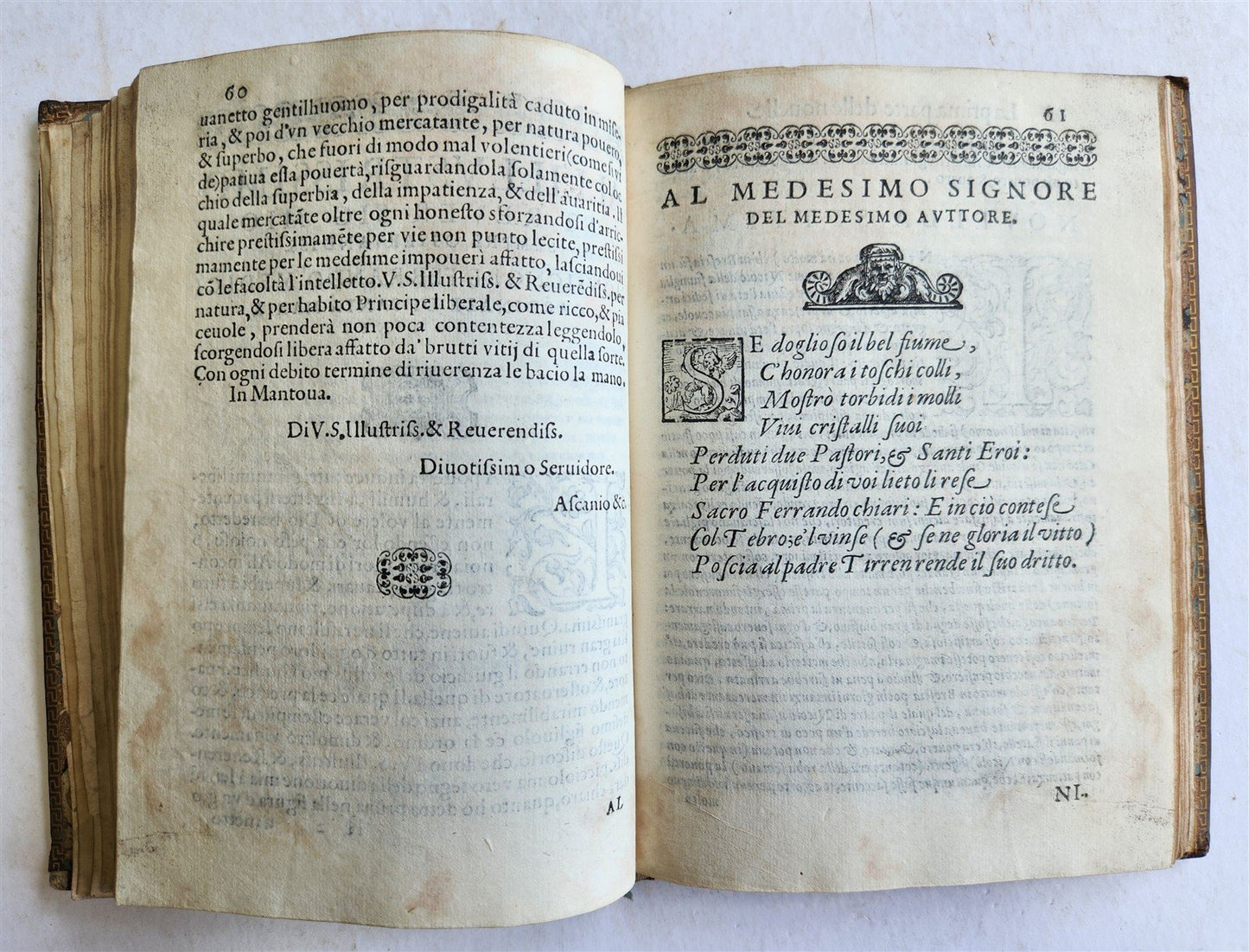 1585 DELLE NOVELLE di ASCANIO DE' MORI DA CENO antique in ITALIAN 16th century