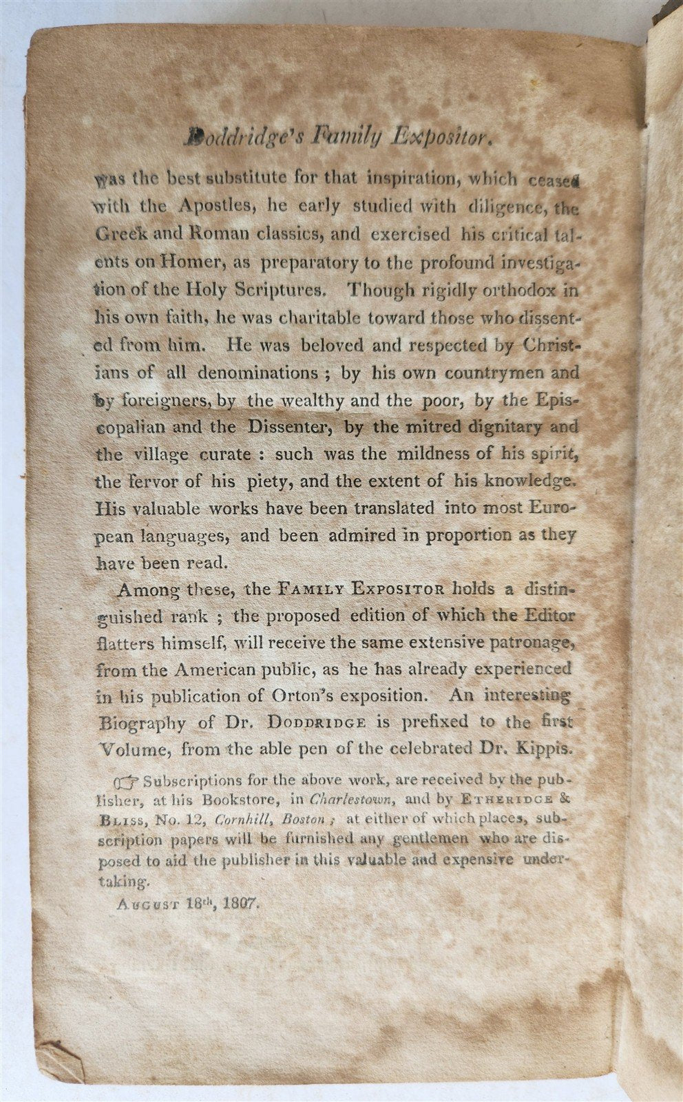 1807 ALARM to UNCONVERTED SINNERS by Joseph Allein antique AMERICANA