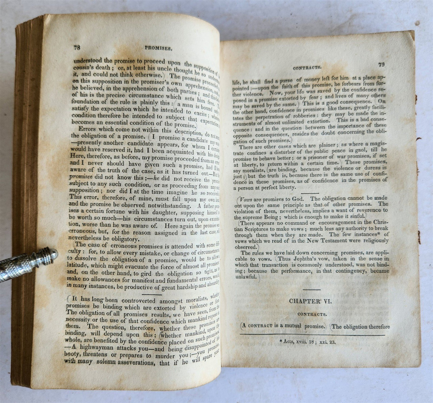 1835 PRINCIPLES of MORAL and POLITICAL PHILOSOPHY by W. Paley antique AMERICANA