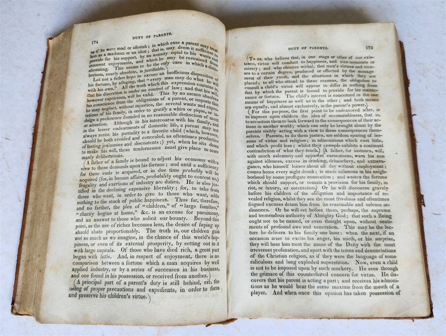 1835 PRINCIPLES of MORAL and POLITICAL PHILOSOPHY by W. Paley antique AMERICANA