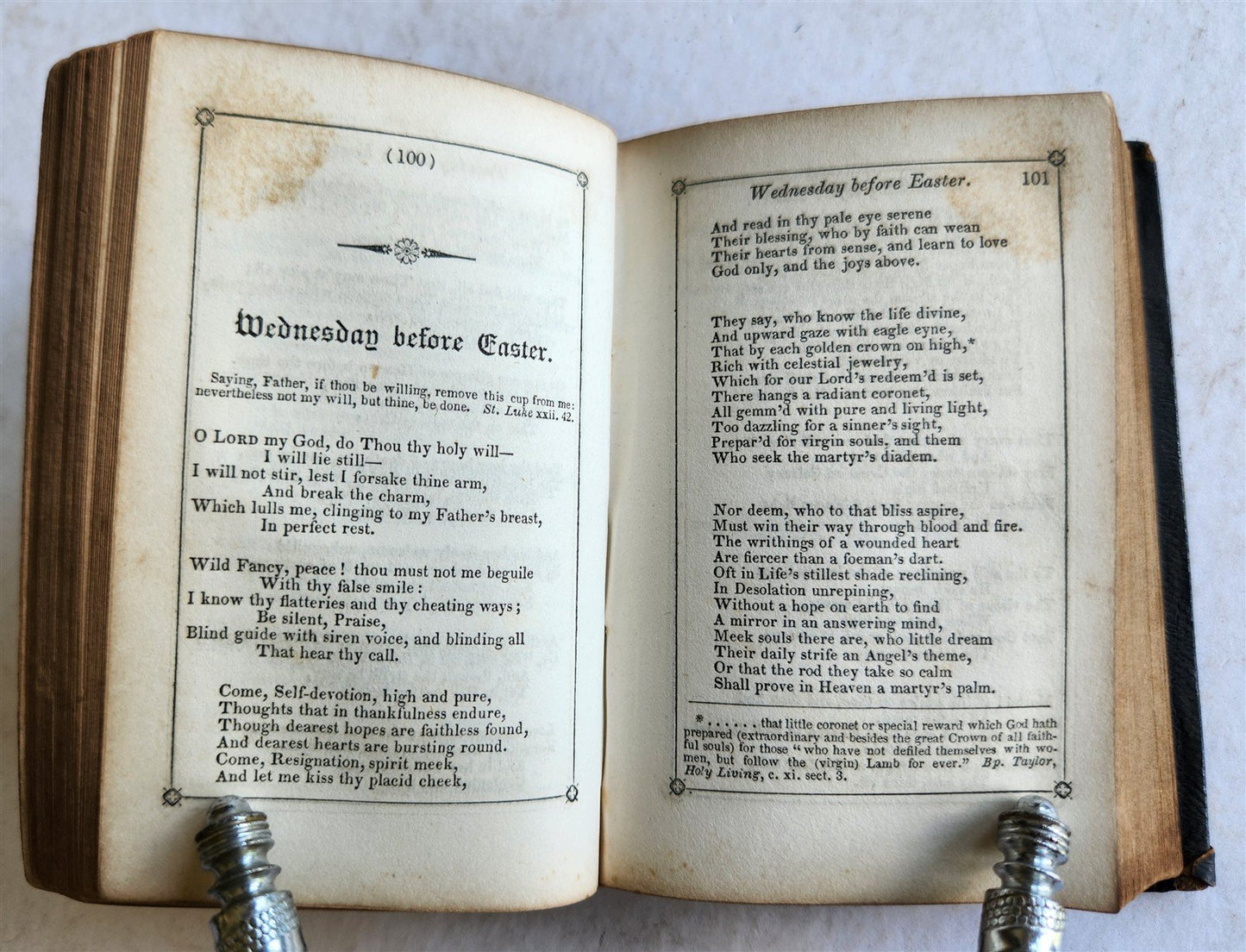 1847 THE CHRISTIAN YEAR thoughts in verse antique AMERICANA religious poetry