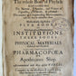 1657 MEDICINAL DISPENSATORY PHARMACOPOEA antique in ENGLISH