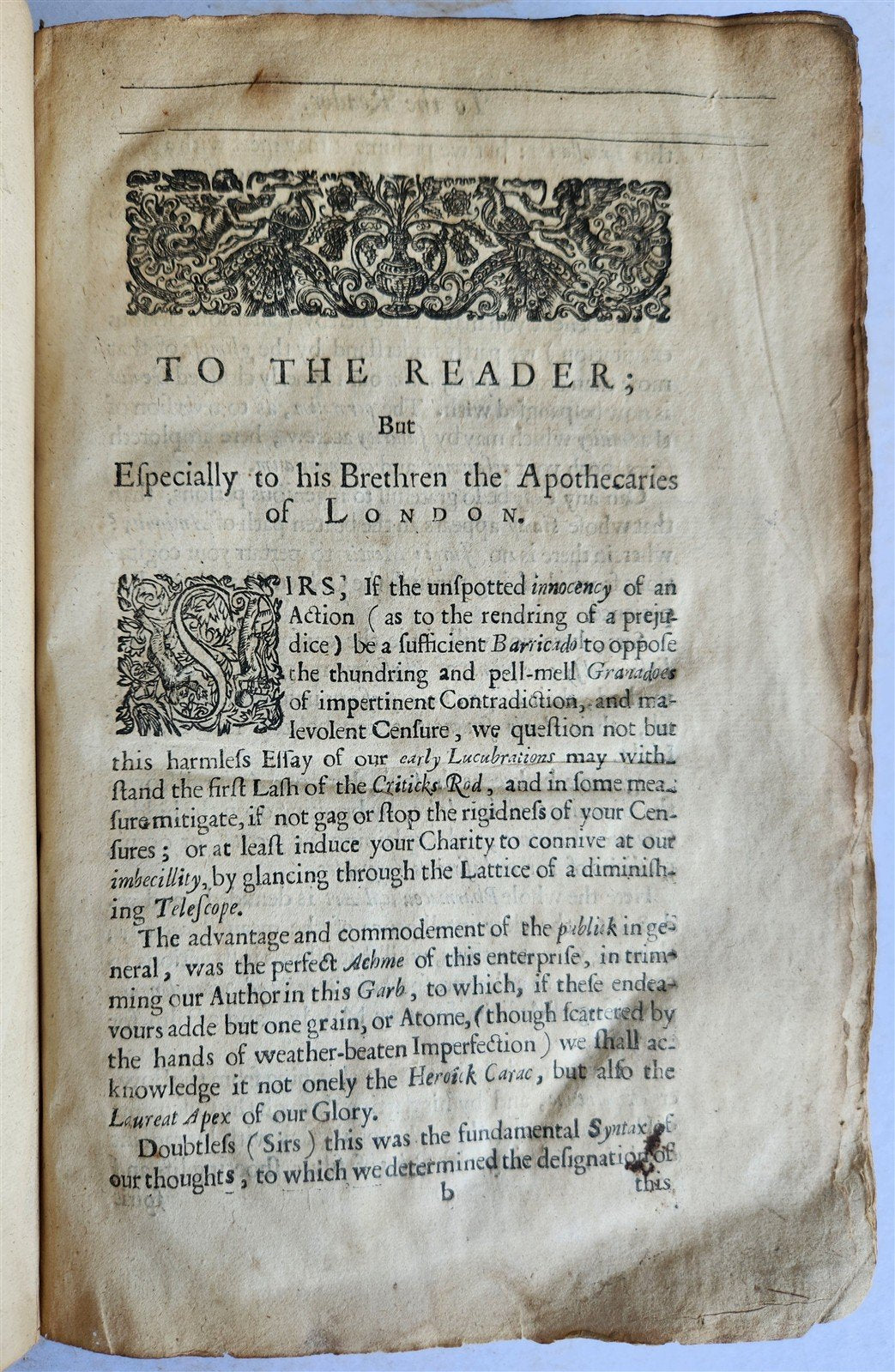 1657 MEDICINAL DISPENSATORY PHARMACOPOEA antique in ENGLISH