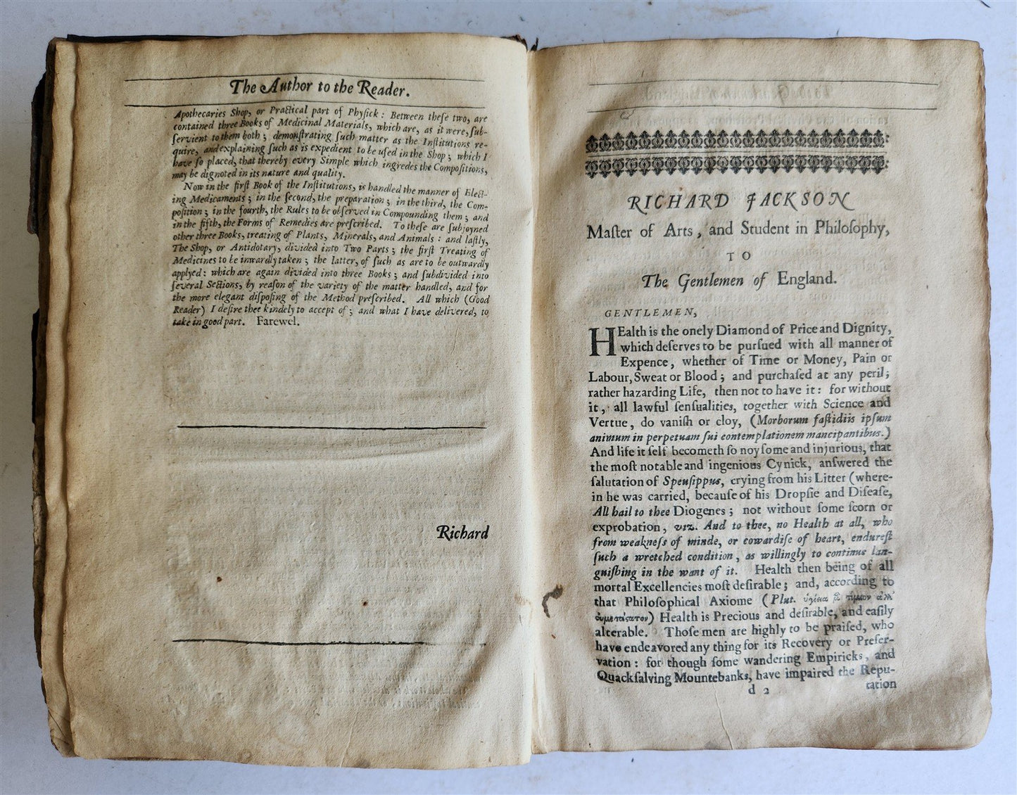 1657 MEDICINAL DISPENSATORY PHARMACOPOEA antique in ENGLISH