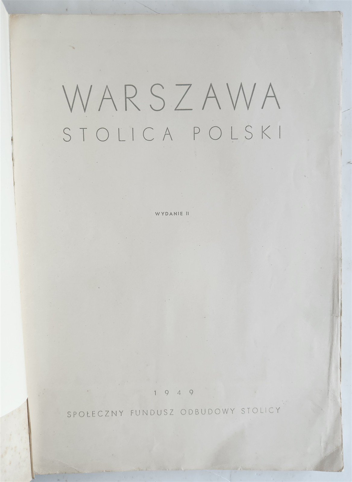 1949 WARSZAWA STOLICA POLSKI vintage ILLUSTRATED PHOTO BOOK Warsaw Poland FOLIO