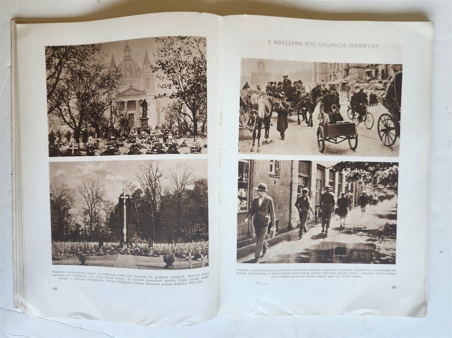 1949 WARSZAWA STOLICA POLSKI vintage ILLUSTRATED PHOTO BOOK Warsaw Poland FOLIO