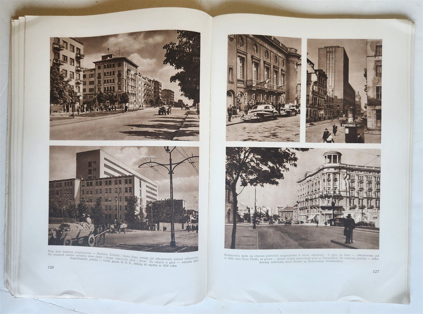 1949 WARSZAWA STOLICA POLSKI vintage ILLUSTRATED PHOTO BOOK Warsaw Poland FOLIO