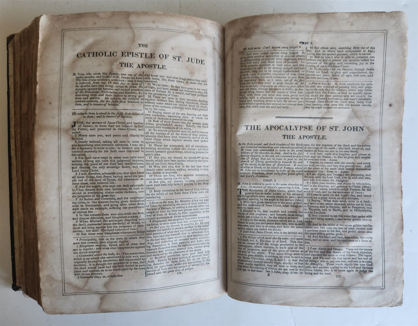 1855 BIBLE in ENGLISH antique OLD & NEW TESTAMENT Boston AMERICANA