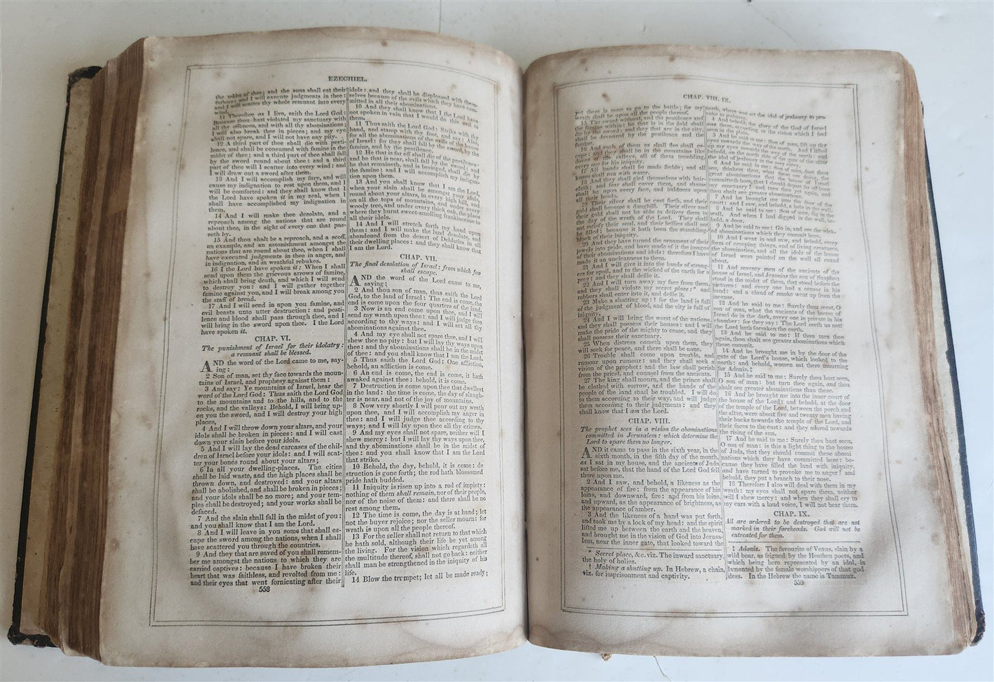 1855 BIBLE in ENGLISH antique OLD & NEW TESTAMENT Boston AMERICANA