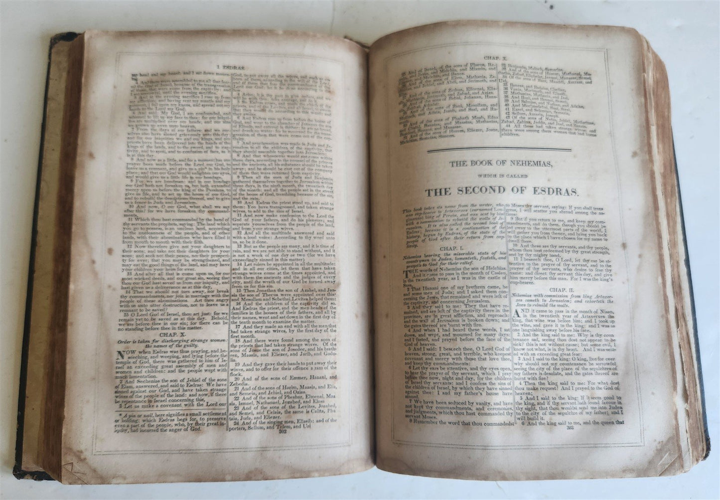 1855 BIBLE in ENGLISH antique OLD & NEW TESTAMENT Boston AMERICANA