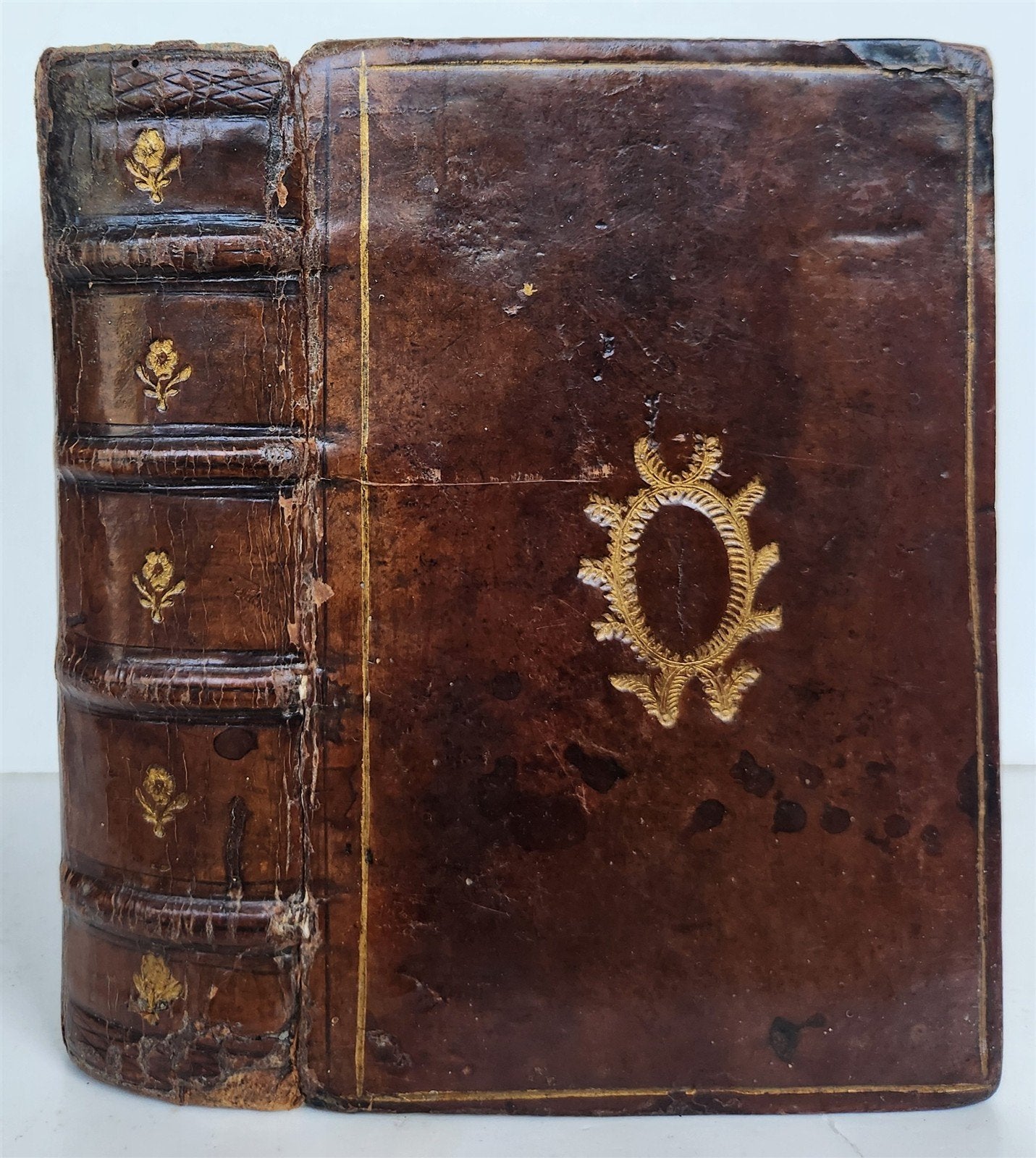 1592 BIBLE in LATIN & GREEK antique NEW TESTAMENT original binding 17th CENTURY