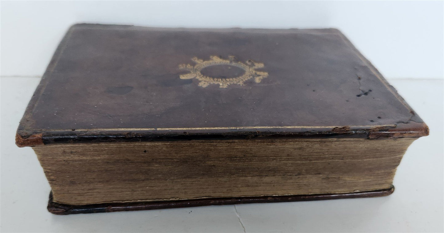 1592 BIBLE in LATIN & GREEK antique NEW TESTAMENT original binding 17th CENTURY