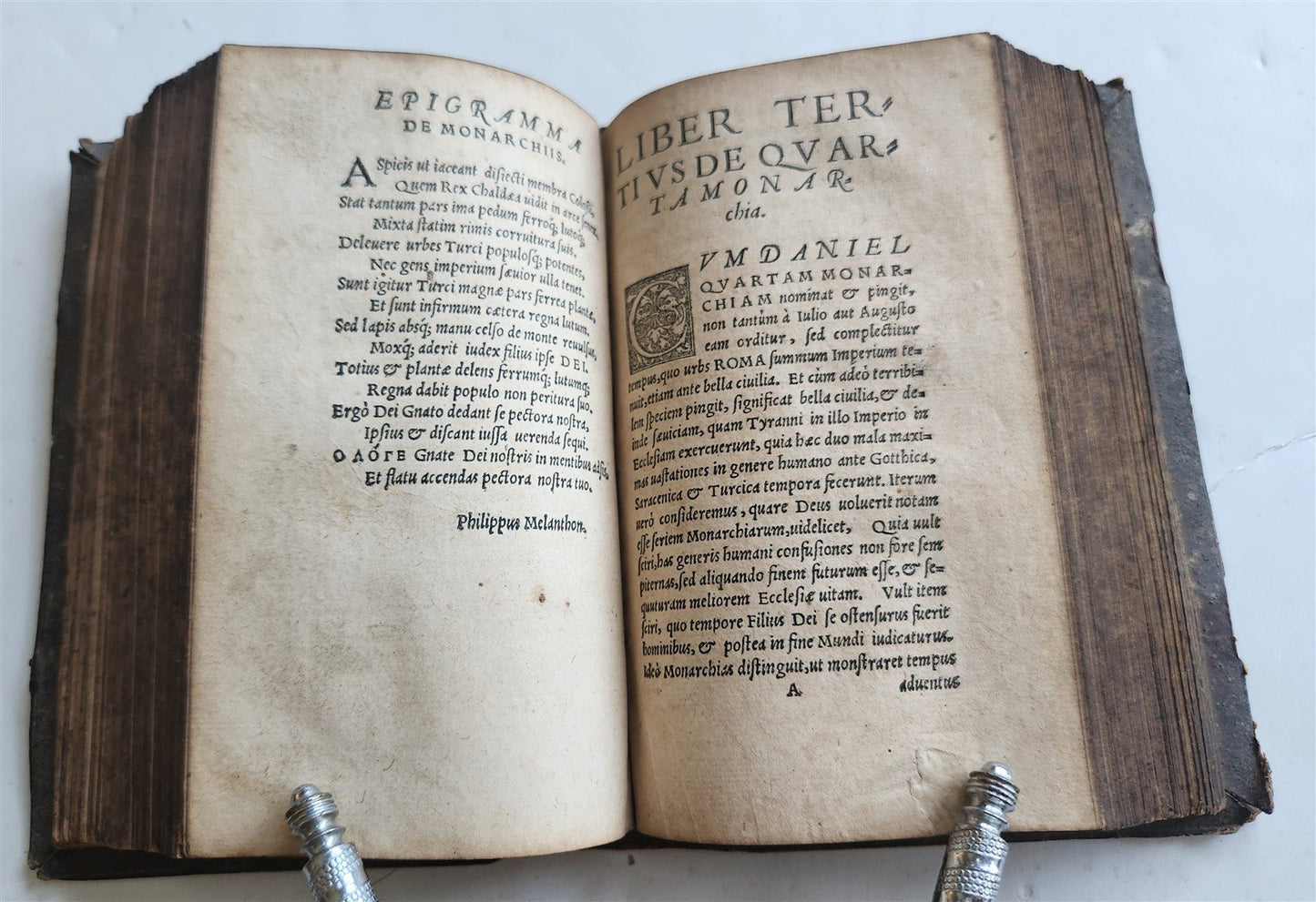 1560 PHILIPP MELANCHTHON UNIVERSAL HISTORY pigskin binding ANTIQUE 16th CENTURY