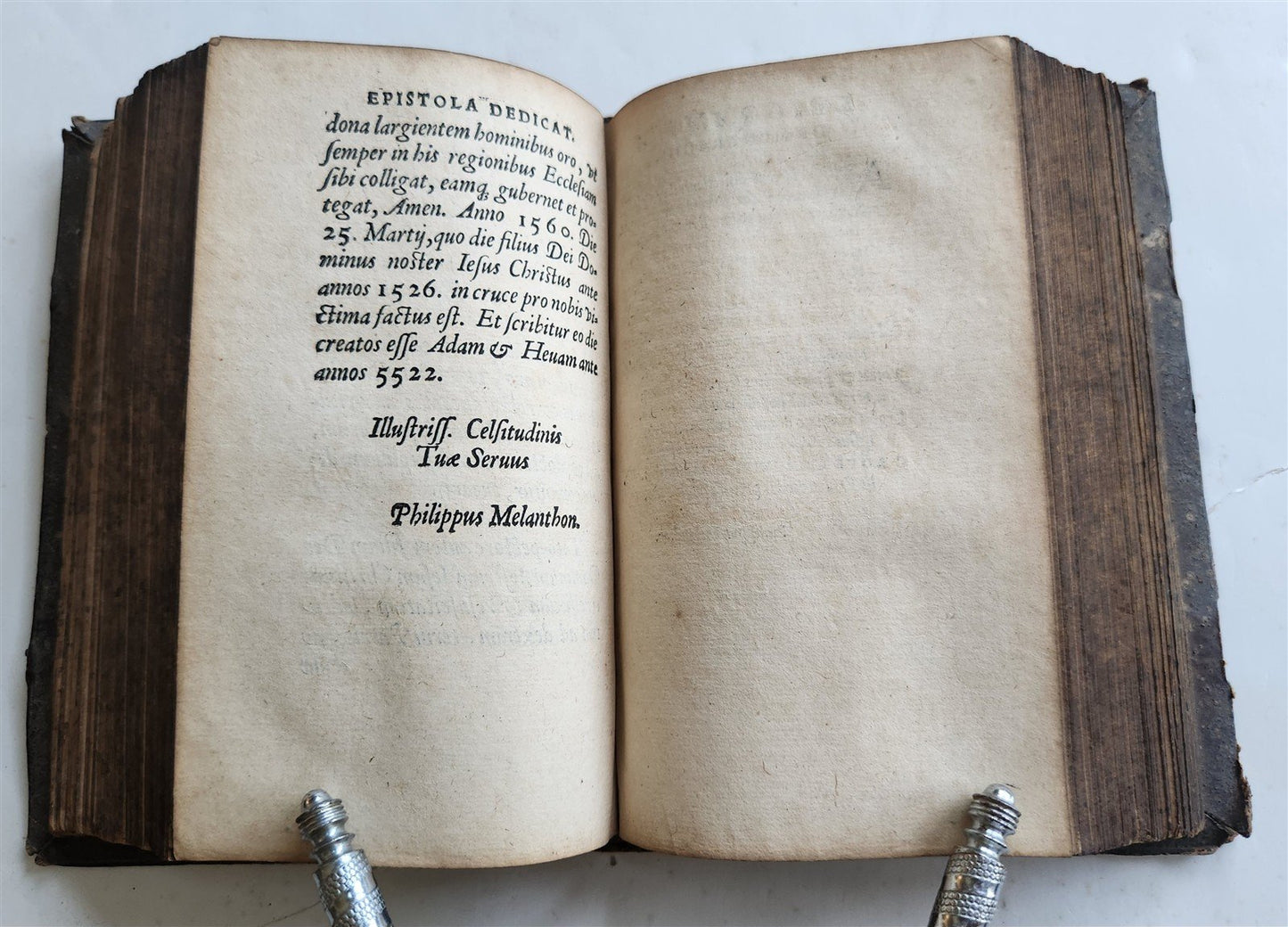 1560 PHILIPP MELANCHTHON UNIVERSAL HISTORY pigskin binding ANTIQUE 16th CENTURY