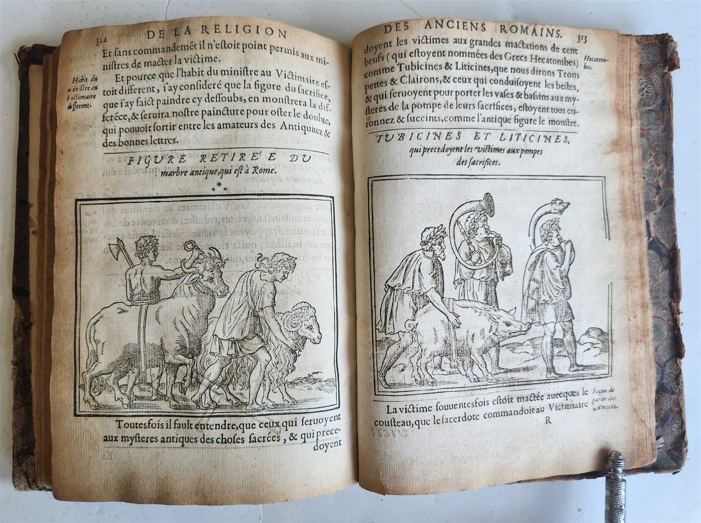 1547 RELIGION of ANCIENT ROME FULLY ILLUSTRATED antique 16th CENTURY