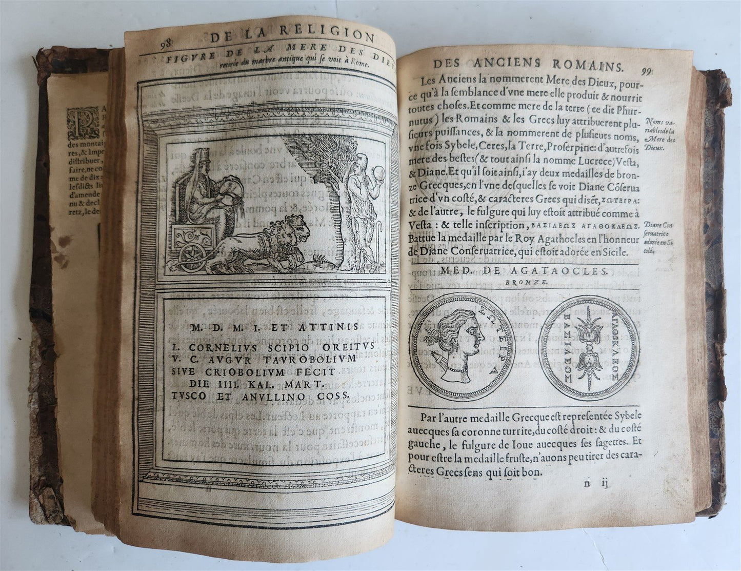 1547 RELIGION of ANCIENT ROME FULLY ILLUSTRATED antique 16th CENTURY