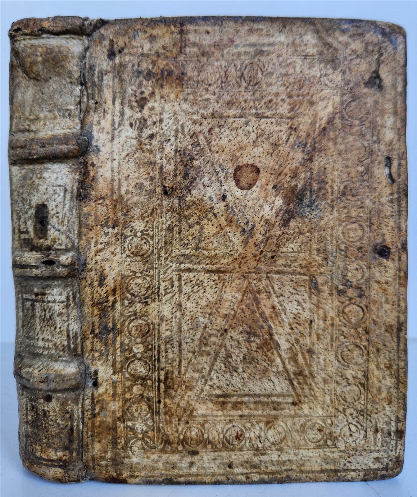 1524 POST-INCUNABULA ANCIENT WARFARE TREATISE by V.Flavius antique PIGSKIN