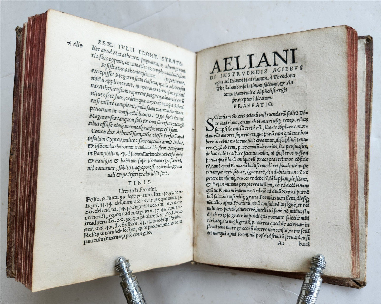 1524 POST-INCUNABULA ANCIENT WARFARE TREATISE by V.Flavius antique PIGSKIN