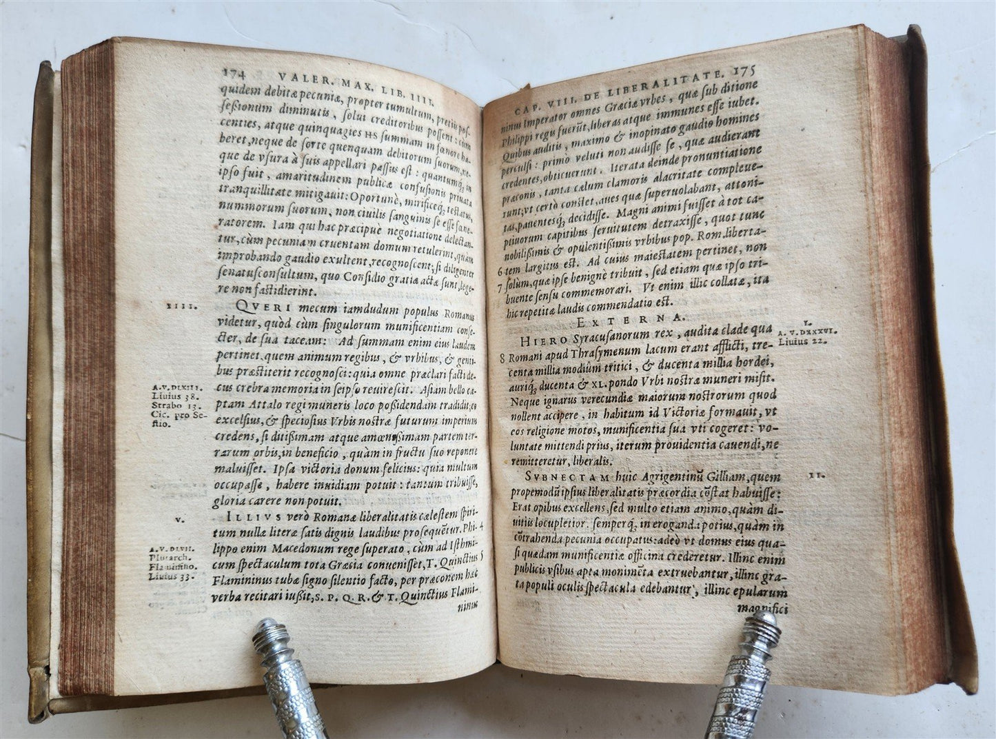 1594 PLANTIN PUBLISHING VALERIUS MAXIMUS VELLUM antique 16th Century