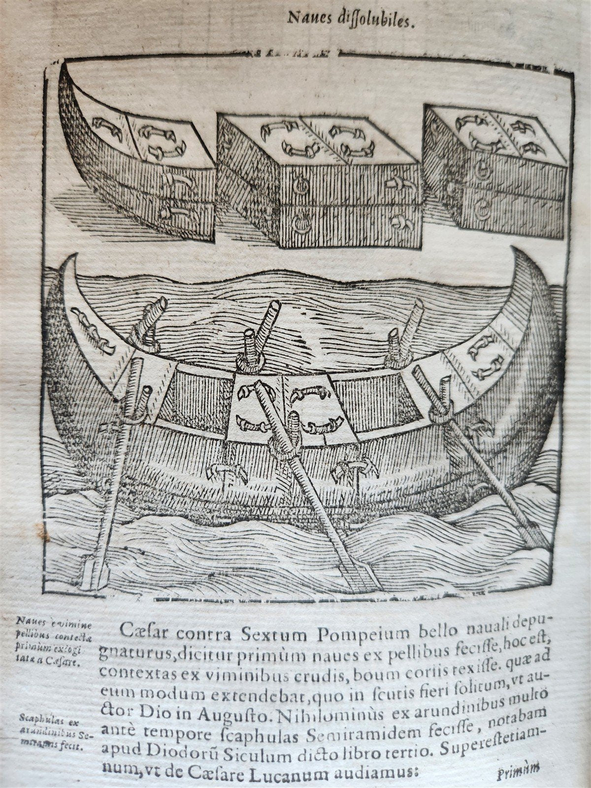 1592 ILLUSTRATED ANCIENT WARFARE TREATISE by V.Flavius antique VELLUM BINDING