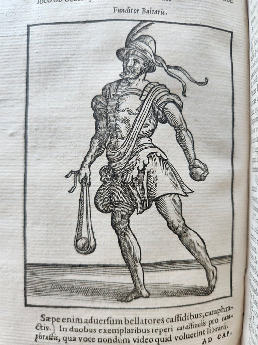 1592 ILLUSTRATED ANCIENT WARFARE TREATISE by V.Flavius antique VELLUM BINDING