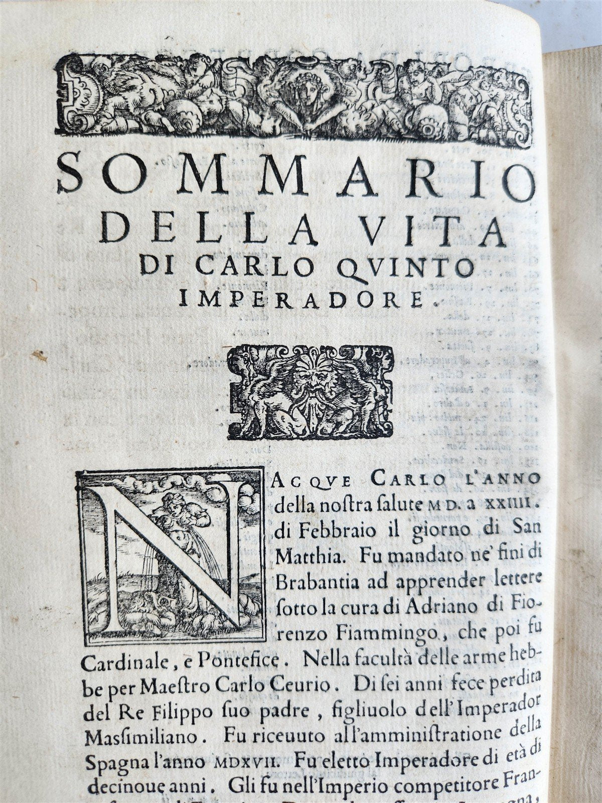 1567 LIFE of CHARLES V by Lodovico Dolce antique VELLUM BINDING 16th CENTURY