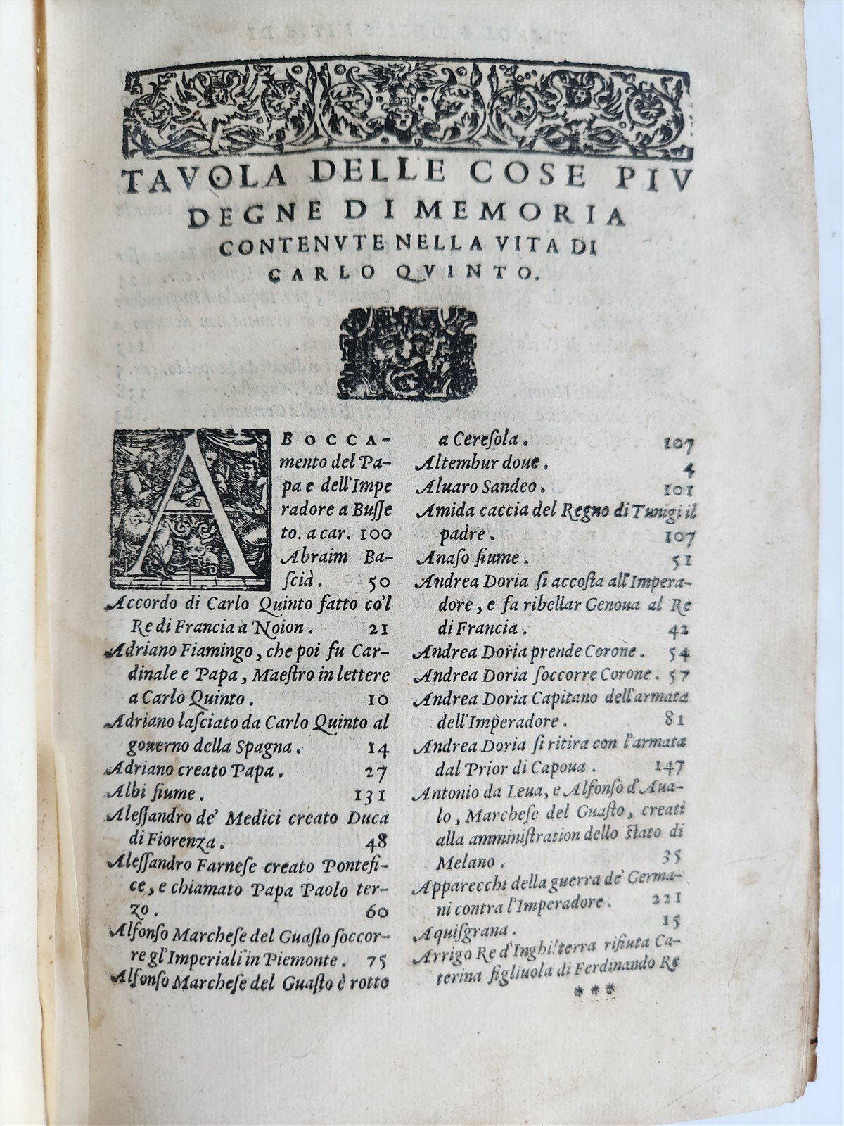 1567 LIFE of CHARLES V by Lodovico Dolce antique VELLUM BINDING 16th CENTURY