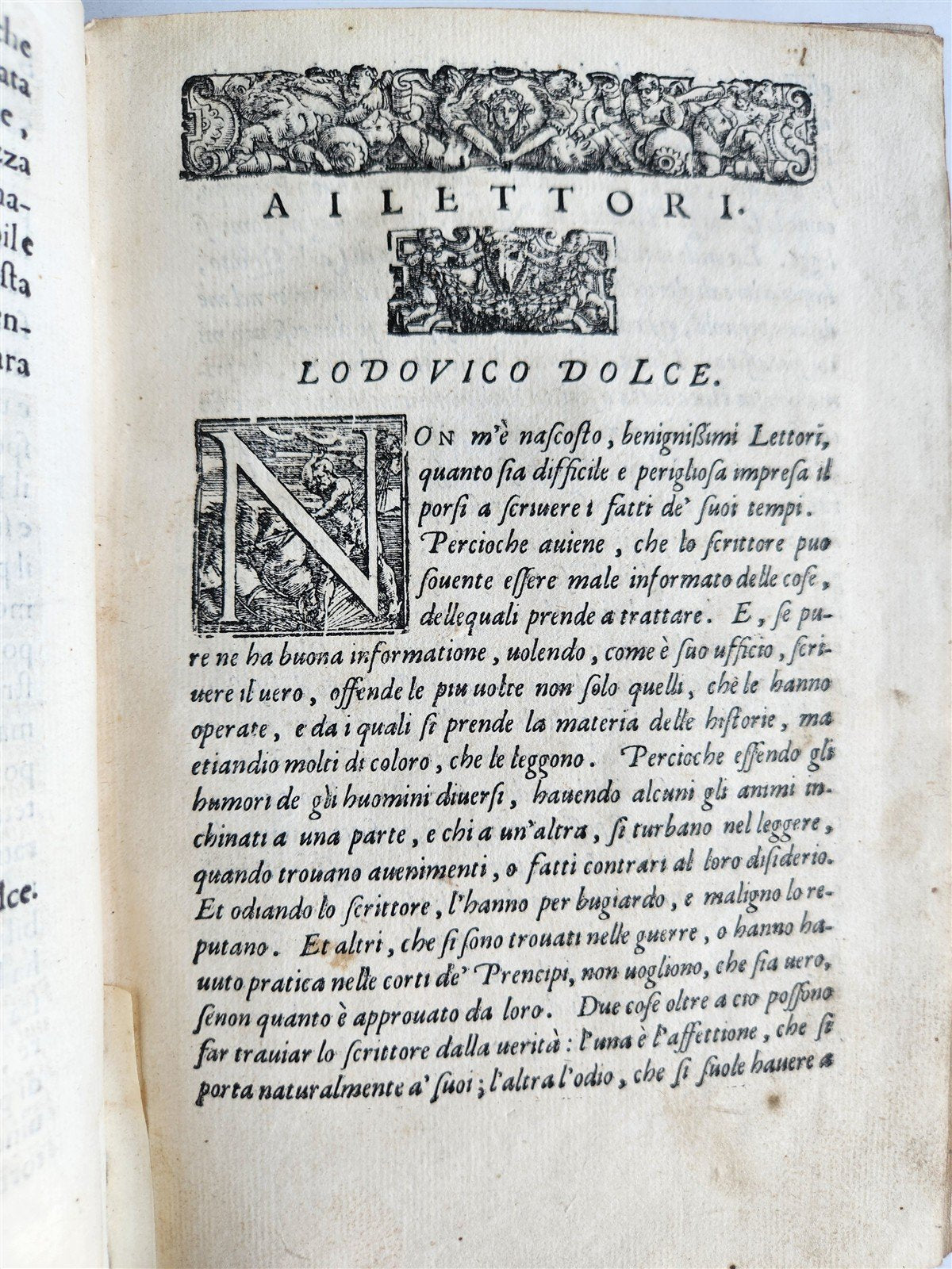 1567 LIFE of CHARLES V by Lodovico Dolce antique VELLUM BINDING 16th CENTURY