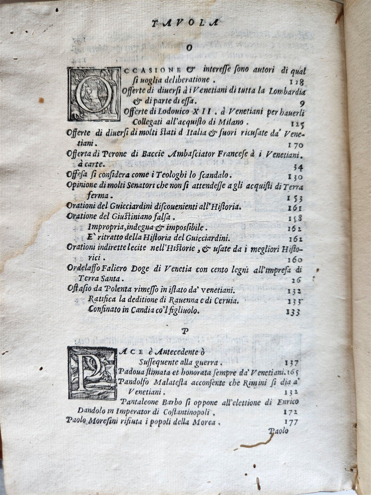 1583 HISTORY of ITALY di messer Francesco Guicciardini VELLUM BINDING antique