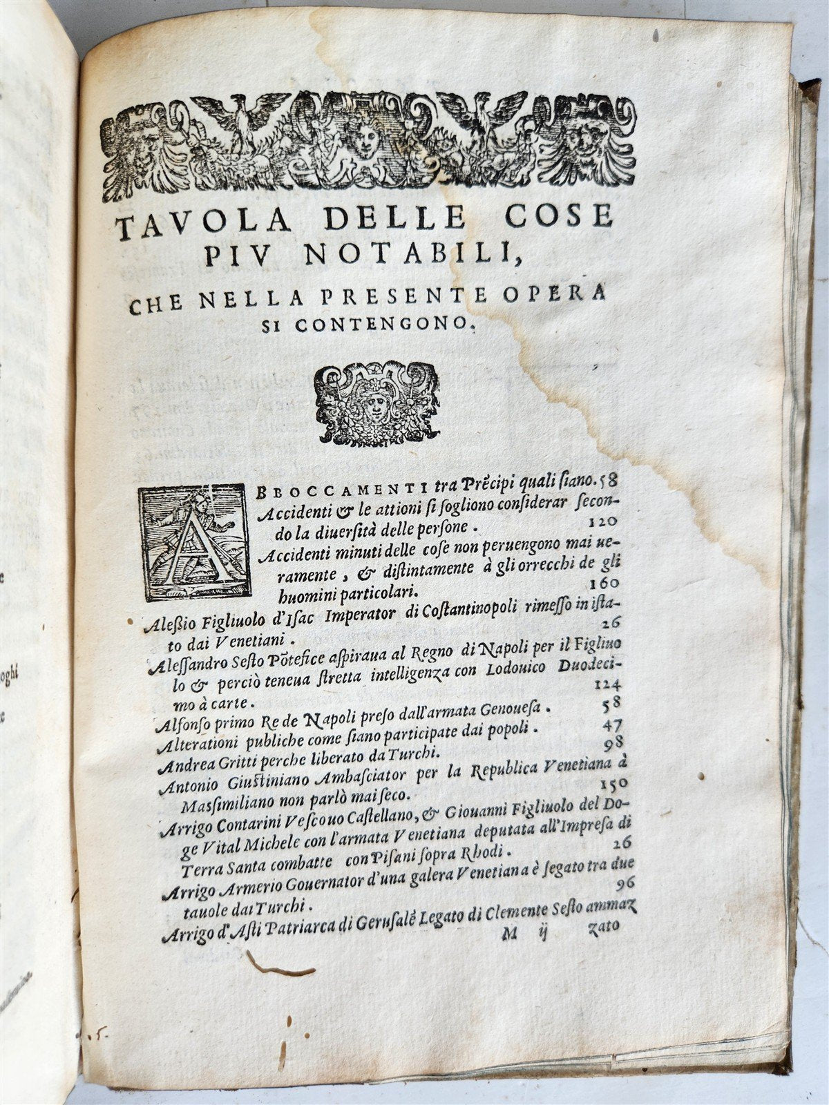 1583 HISTORY of ITALY di messer Francesco Guicciardini VELLUM BINDING antique
