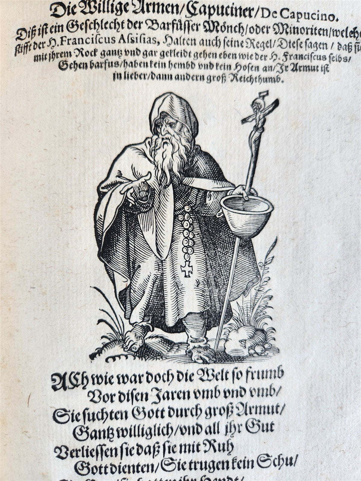 1585 ORDERS of CATHOLIC CHURCH Lonicer ILLUSTRATED by JOST AMMAN antique VELLUM