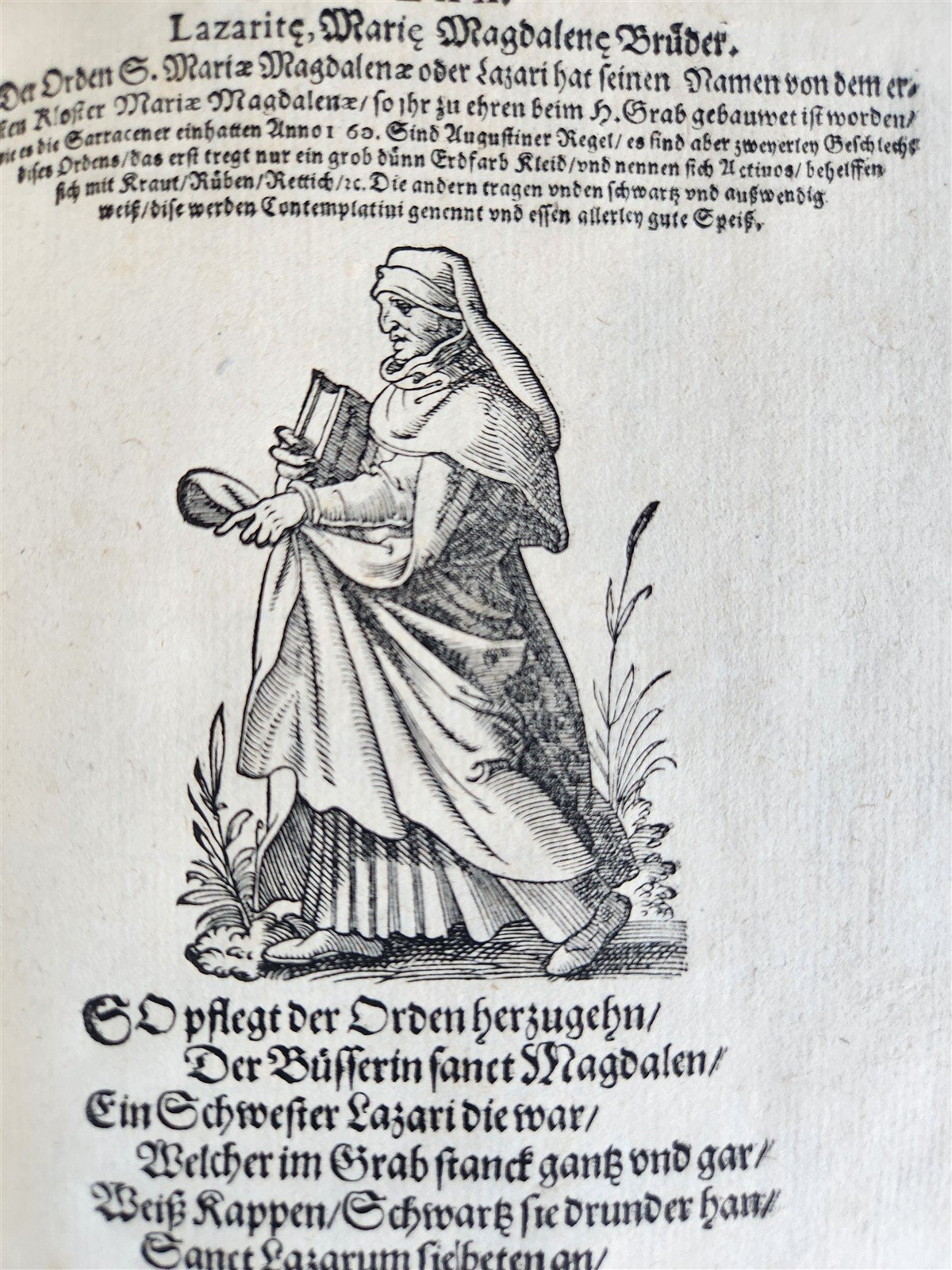 1585 ORDERS of CATHOLIC CHURCH Lonicer ILLUSTRATED by JOST AMMAN antique VELLUM