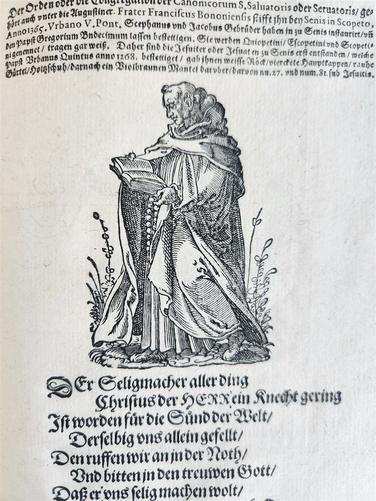 1585 ORDERS of CATHOLIC CHURCH Lonicer ILLUSTRATED by JOST AMMAN antique VELLUM