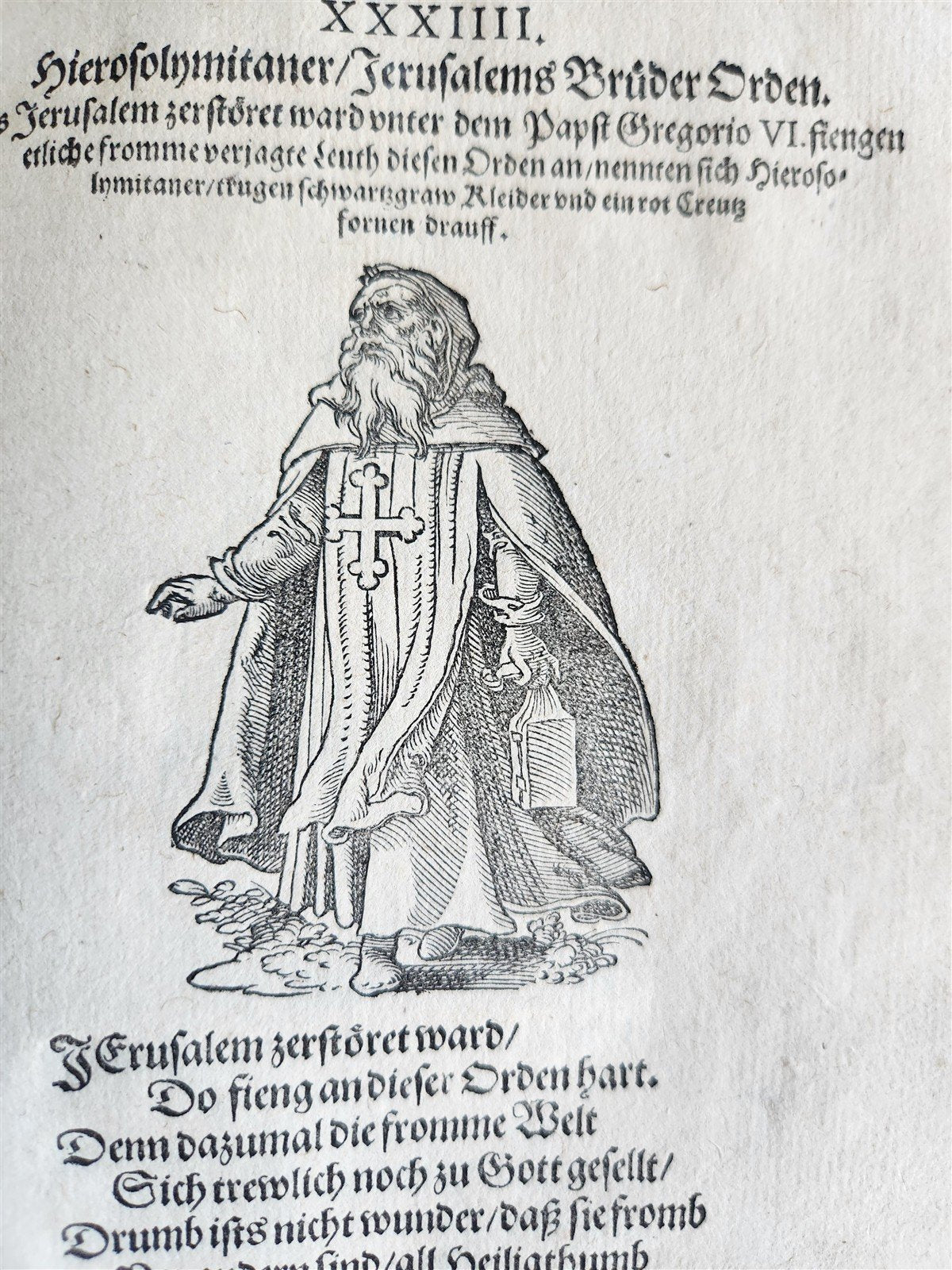 1585 ORDERS of CATHOLIC CHURCH Lonicer ILLUSTRATED by JOST AMMAN antique VELLUM