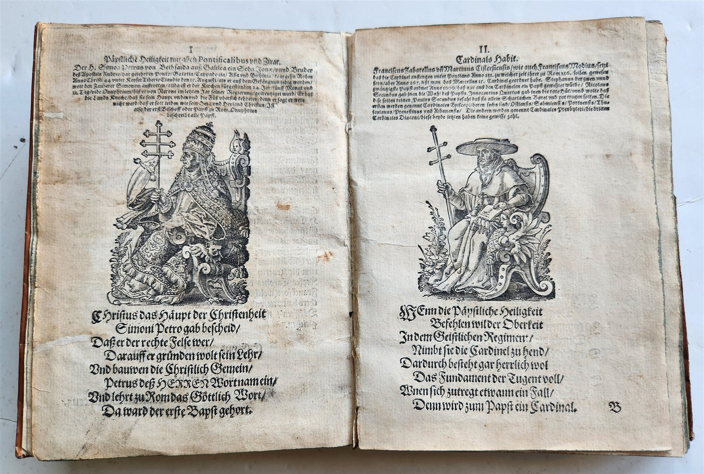 1585 ORDERS of CATHOLIC CHURCH Lonicer ILLUSTRATED by JOST AMMAN antique VELLUM