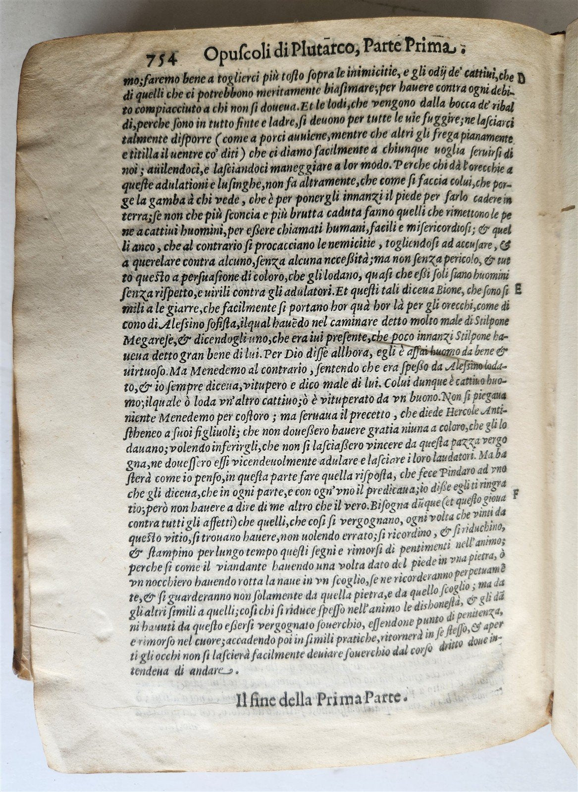 1598 PLUTARCH PHILOSOPHICAL WORK Opuscoli Morali 2 VOLUMES antique VELLUM BOUND