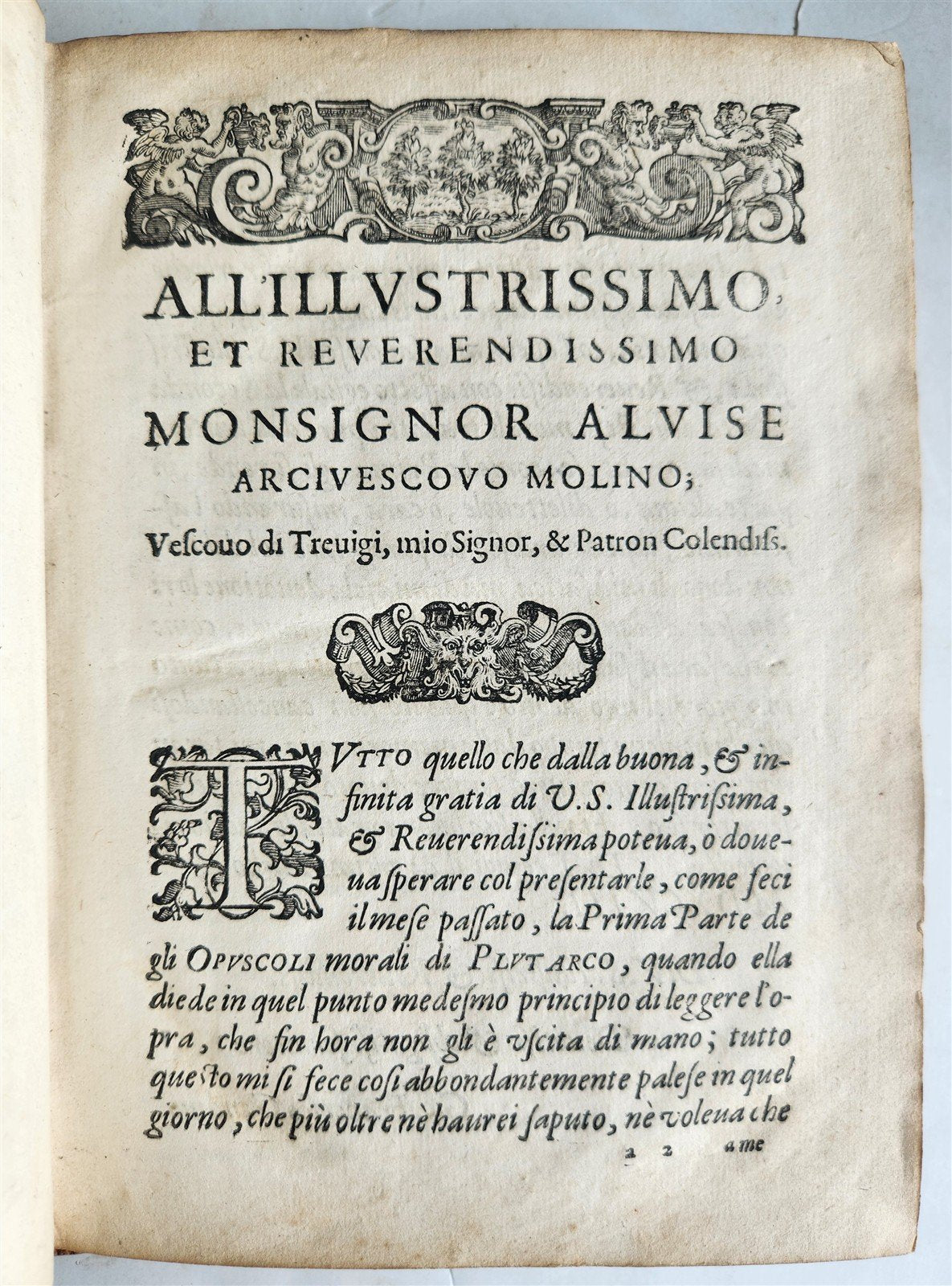 1598 PLUTARCH PHILOSOPHICAL WORK Opuscoli Morali 2 VOLUMES antique VELLUM BOUND