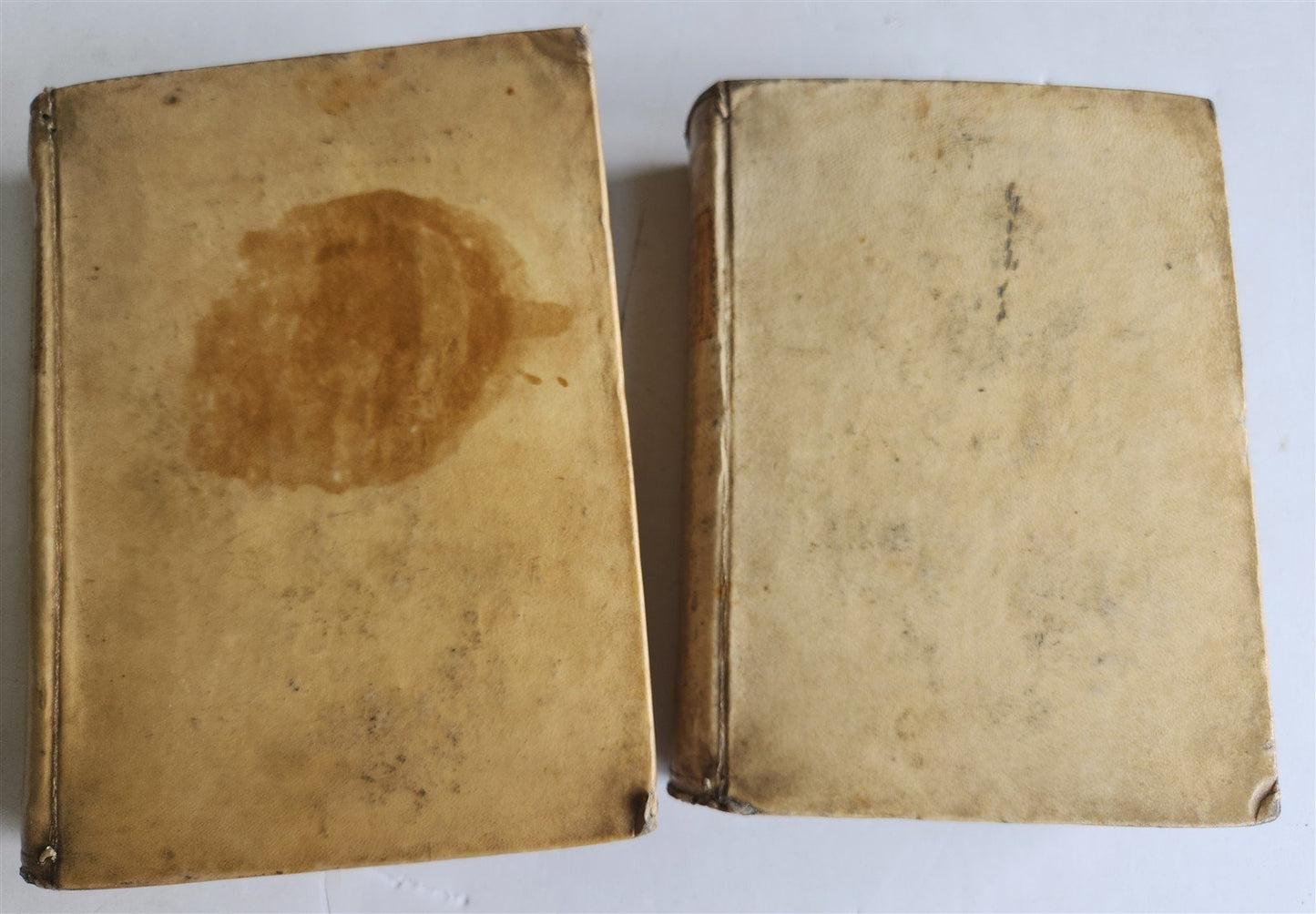1598 PLUTARCH PHILOSOPHICAL WORK Opuscoli Morali 2 VOLUMES antique VELLUM BOUND