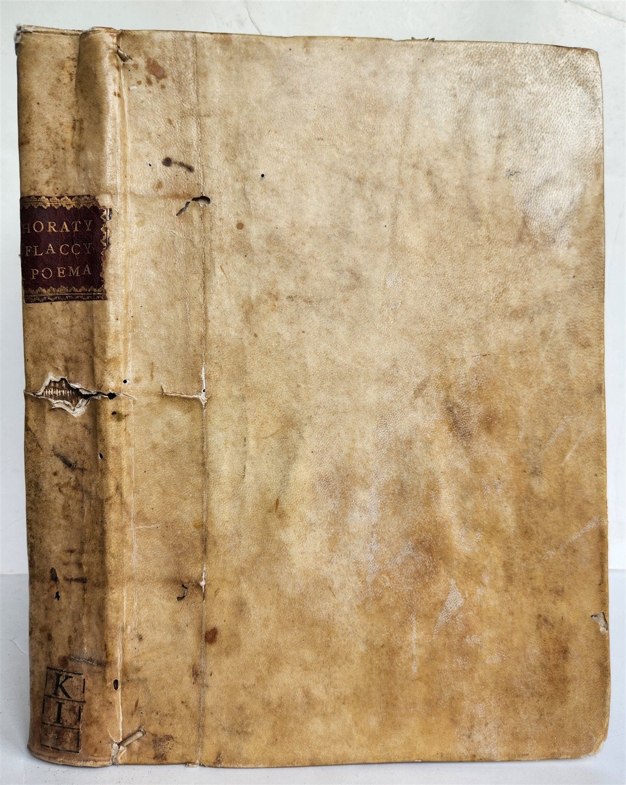 1544 POETRY by HORACE antique ILLUSTRATED VELLUM BOUND 16th CENTURY FOLIO