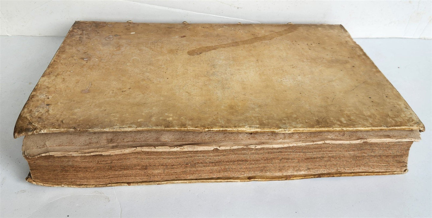 1573 WORKS of GREGORY of NYSSA antique VELLUM BOUND 16th CENTURY FOLIO