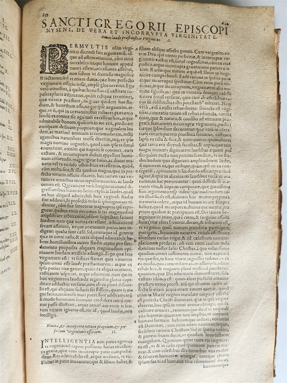 1573 WORKS of GREGORY of NYSSA antique VELLUM BOUND 16th CENTURY FOLIO