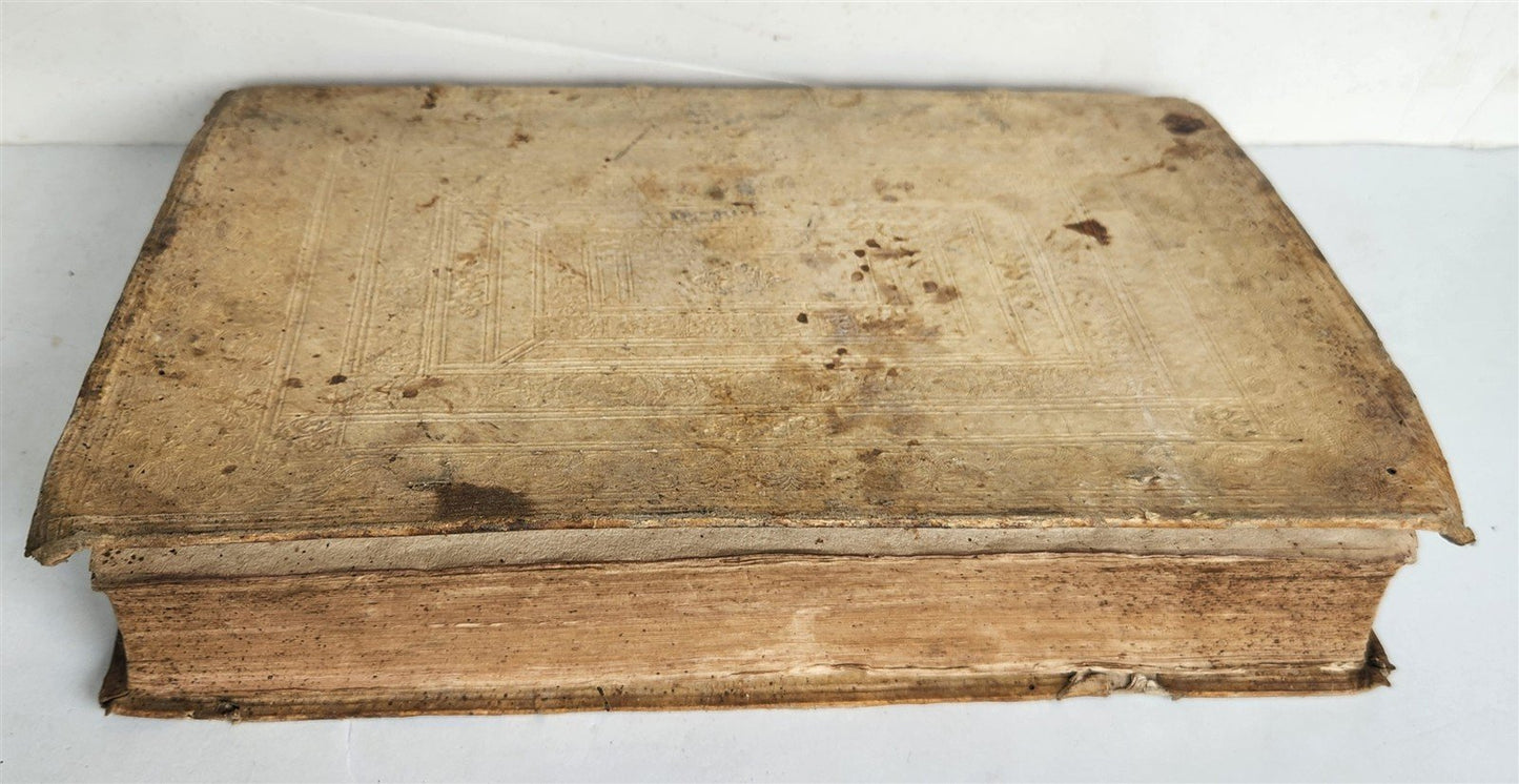1578 THEOLOGY by Christoph Hardesheim antique PIGSKIN BOUND 16th CENTURY FOLIO