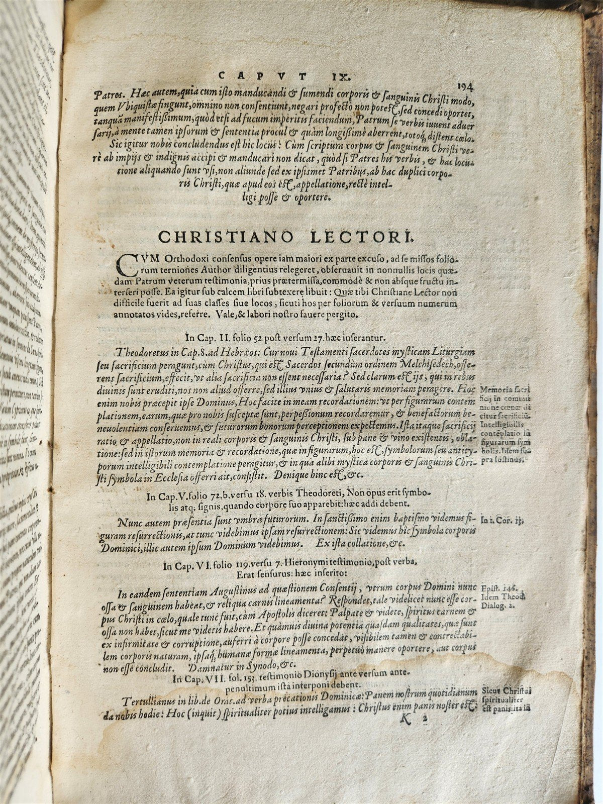 1578 THEOLOGY by Christoph Hardesheim antique PIGSKIN BOUND 16th CENTURY FOLIO