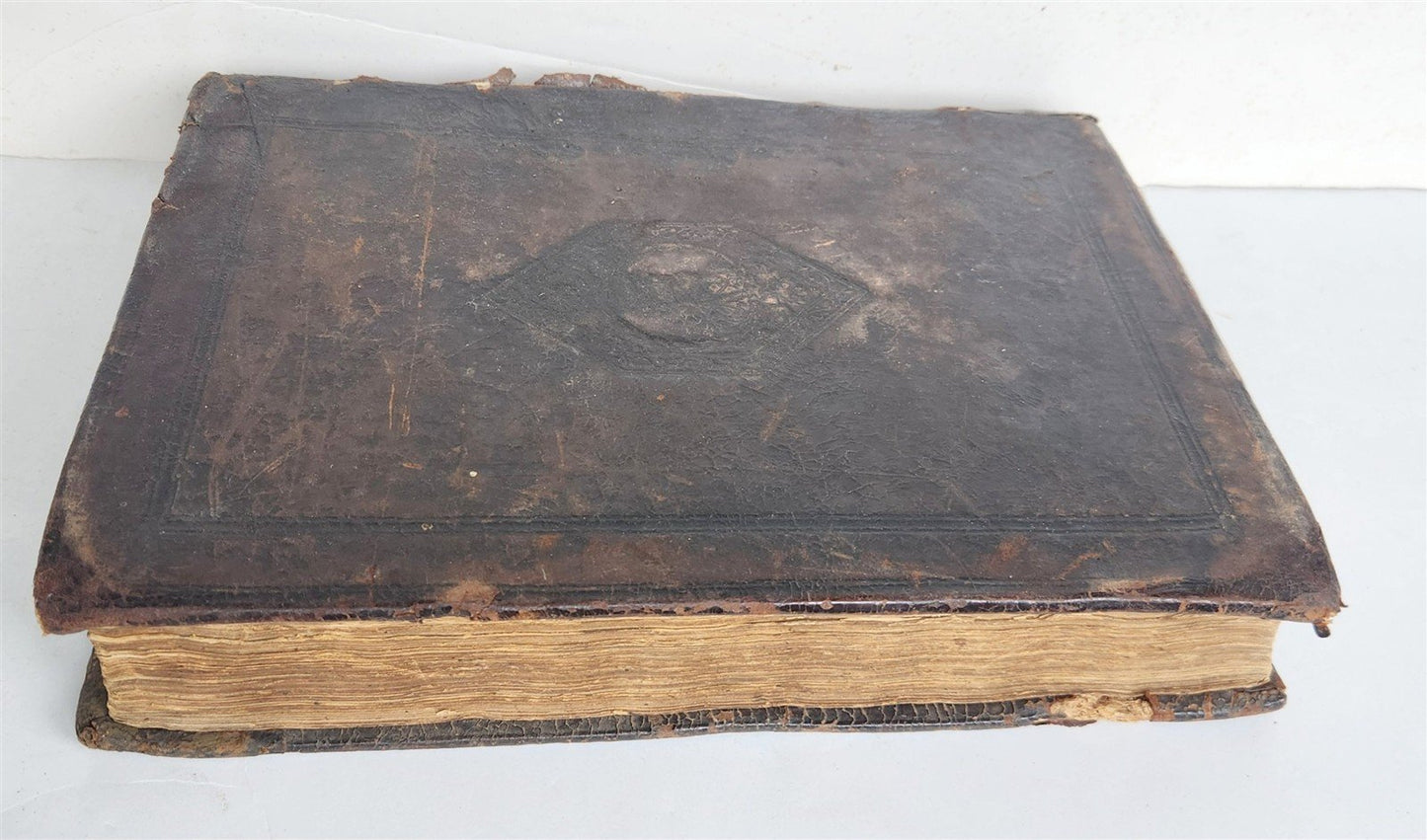 1517 POST-INCUNABULA by Th. Aquinas antique ORIGINAL BINDING FOLIO by Jean Petit