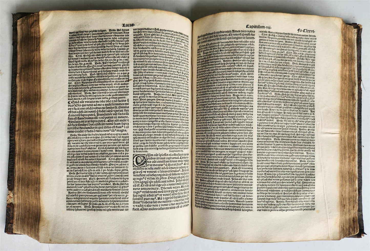 1517 POST-INCUNABULA by Th. Aquinas antique ORIGINAL BINDING FOLIO by Jean Petit