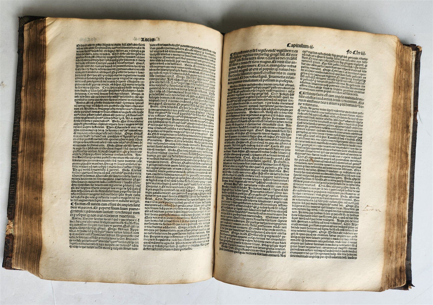 1517 POST-INCUNABULA by Th. Aquinas antique ORIGINAL BINDING FOLIO by Jean Petit