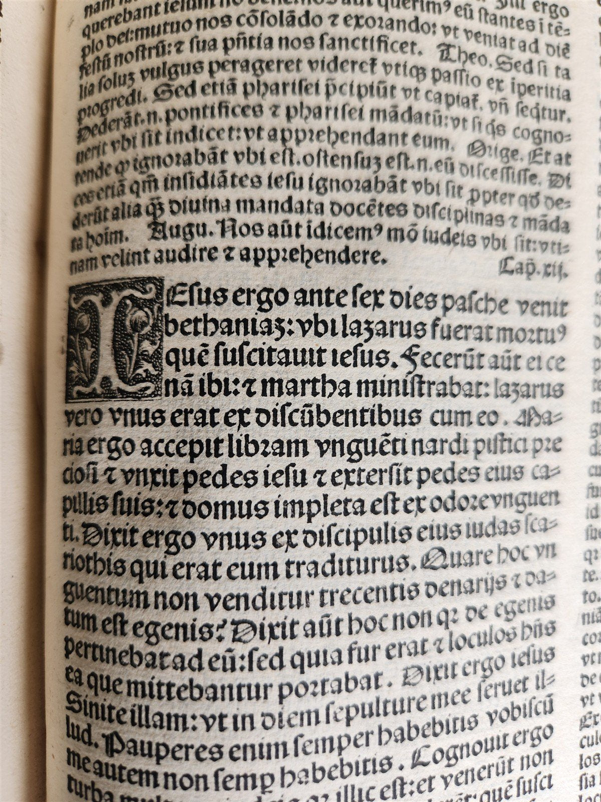 1517 POST-INCUNABULA by Th. Aquinas antique ORIGINAL BINDING FOLIO by Jean Petit