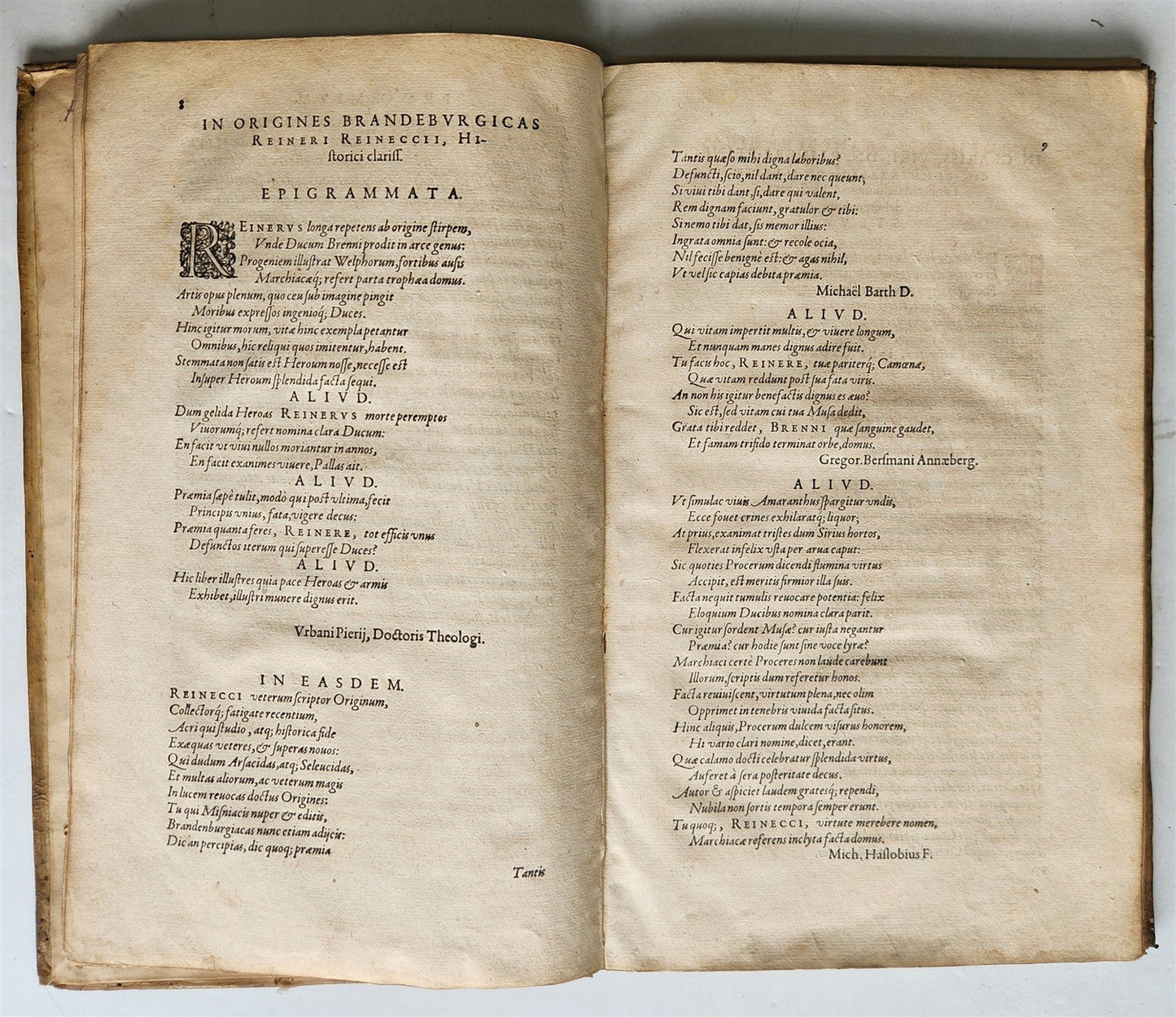 1581 GERMAN HISTORY of BRANDENBURG antique ORIGINAL VELLUM BINDING FOLIO rare