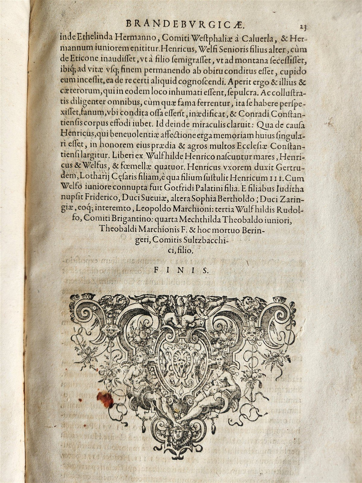 1581 GERMAN HISTORY of BRANDENBURG antique ORIGINAL VELLUM BINDING FOLIO rare